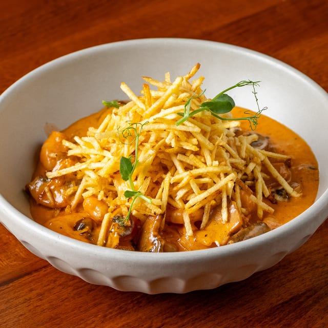 Shrimp Stroganoff.