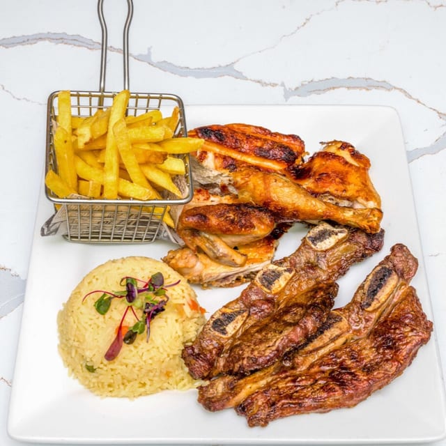 BBQ Chicken & Beef Ribs.
