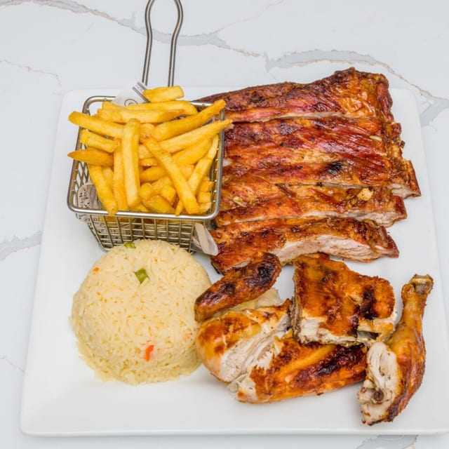 BBQ Chicken & Pork Ribs.