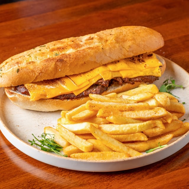 Cheese Steak Sandwich.